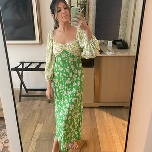RIXO x Target Green Daisy Midi Dress 2
